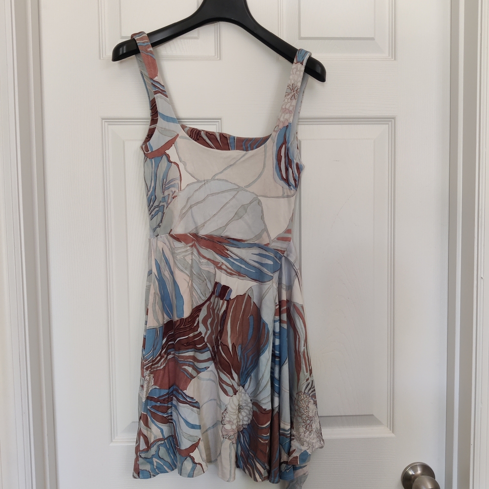 Abstract Patterned Sleeveless Dress